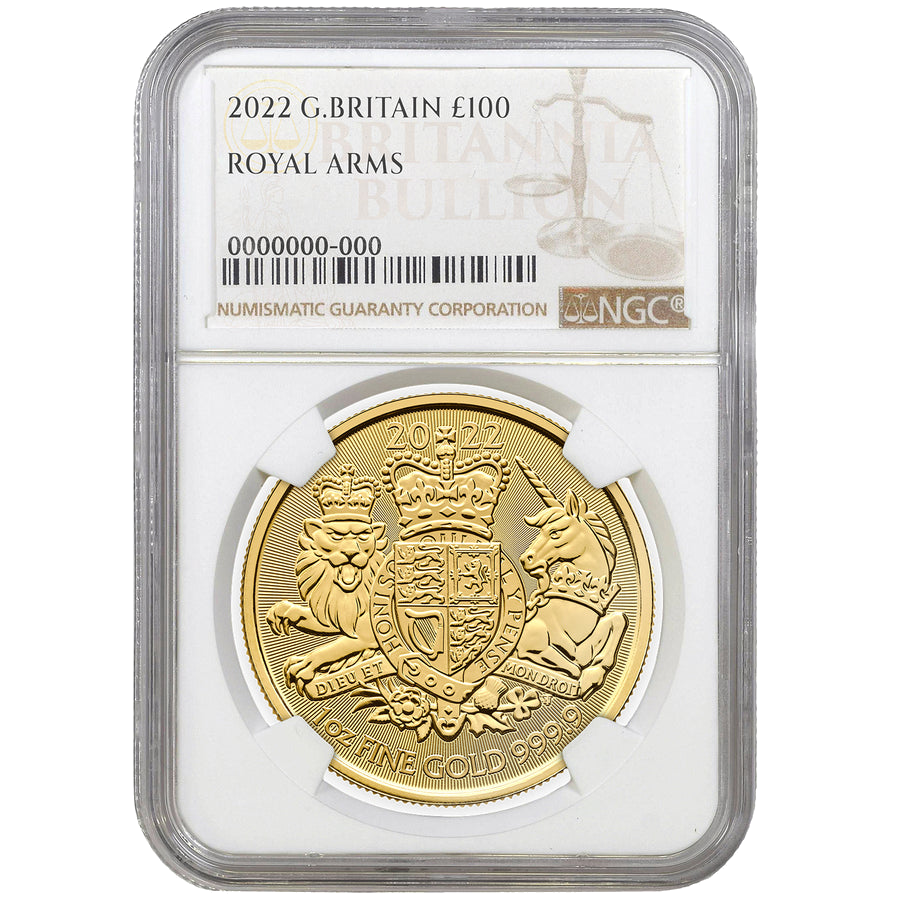 NGC 2022 1oz Gold The Royal Arms Certified Coin