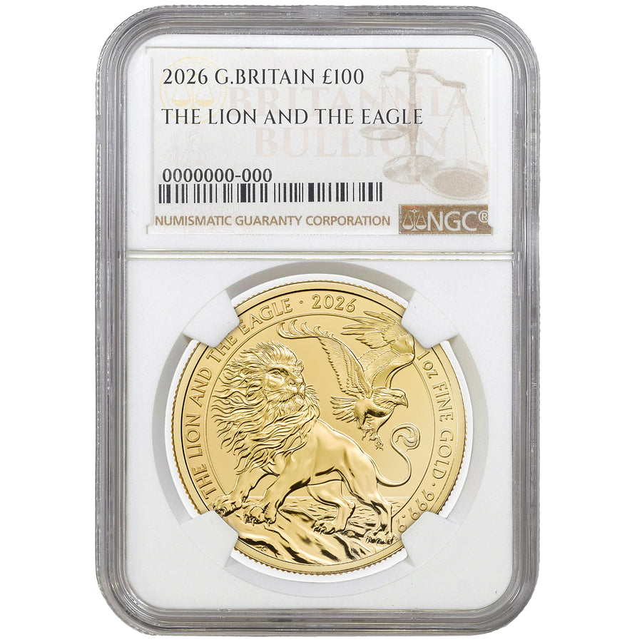 2026 1oz Gold Lion and Eagle Certified Coin