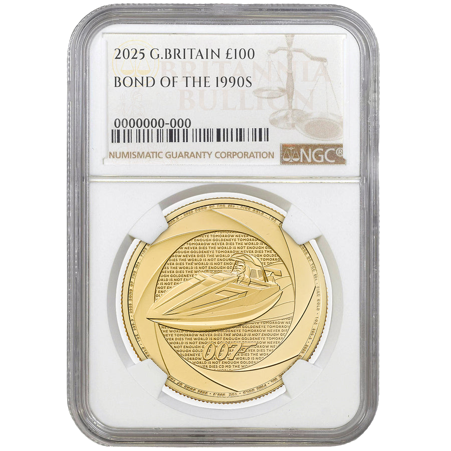 NGC 2025 1oz Gold Six Decades of 007: Bond of the 1990s