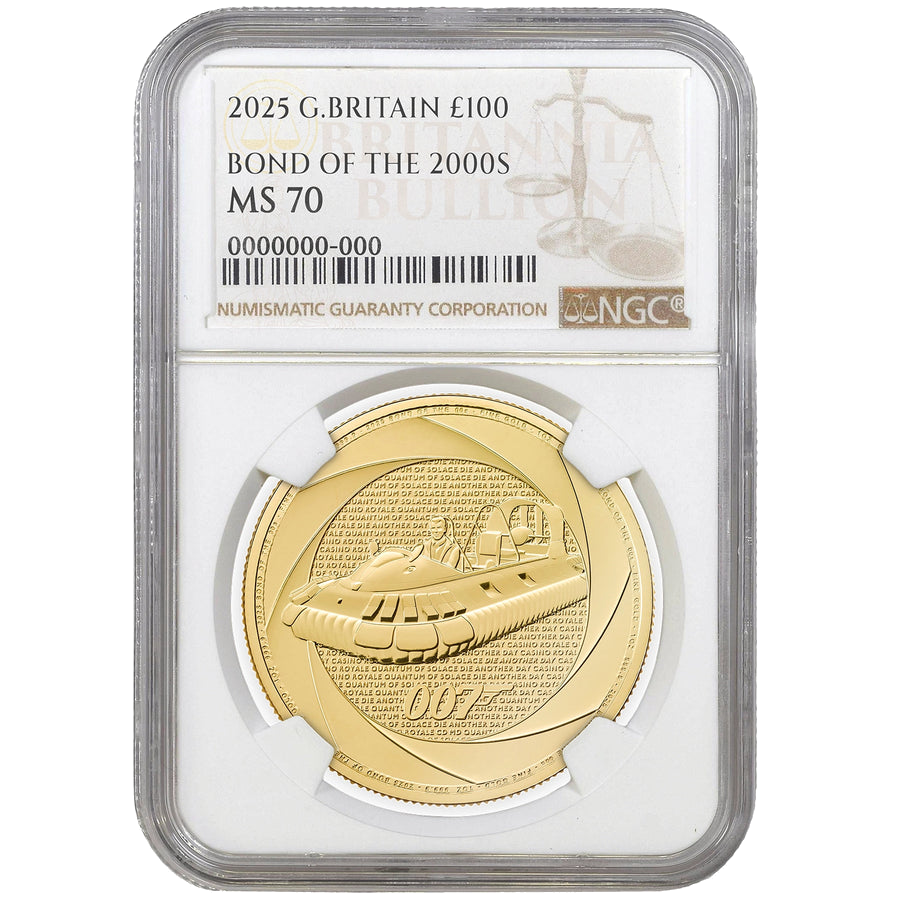 NGC 2025 1oz Gold Six Decades of 007: Bond of the 2000s